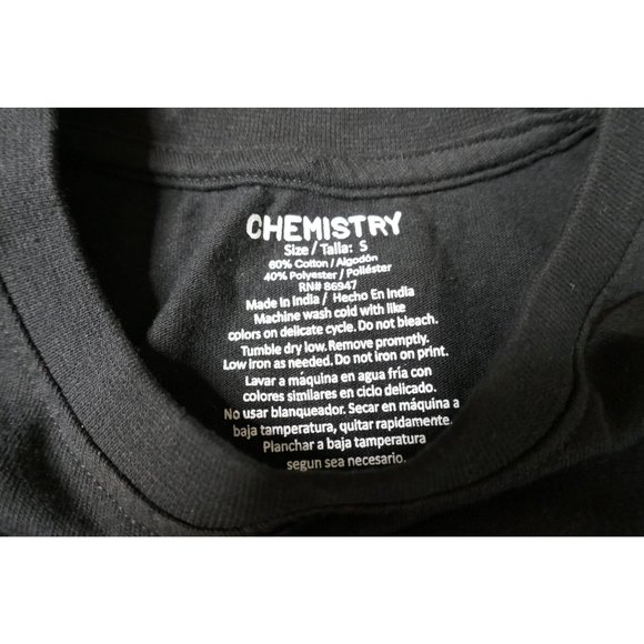 Chemistry Brand Los Angeles Black 90s Inspired Graphic Seamless Crop T-Shirt SM - Picture 7 of 7